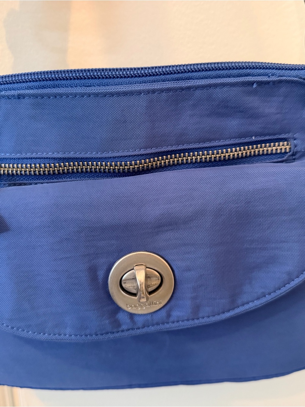 Baggallini Royal Blue Crossbody with Turn-Lock Detail